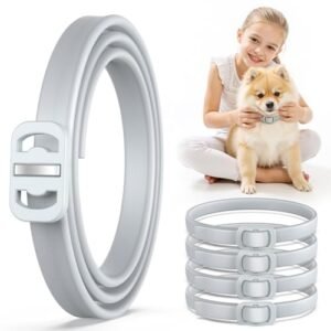 Natural Flea and Tick Collar for Dogs - 4 Pack, 8 Months Long-Lasting Protection, Waterproof, Adjustable Size for Small Medium and Large Dog