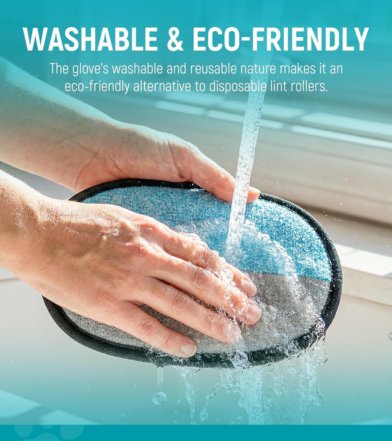 Pet Hair Removal Glove for Dogs & Cats - Upgraded Reusable Electrostatic Pet Hair Glove, Pet Hair Remover Tool for Laundry, Couch, Carpet & Car Seat, Gentle Grooming Mitt - Image 4