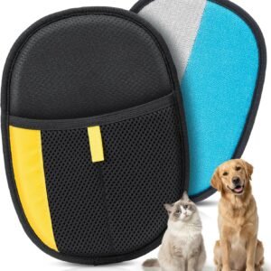 Pet Hair Removal Glove for Dogs & Cats - Upgraded Reusable Electrostatic Pet Hair Glove, Pet Hair Remover Tool for Laundry, Couch, Carpet & Car Seat, Gentle Grooming Mitt