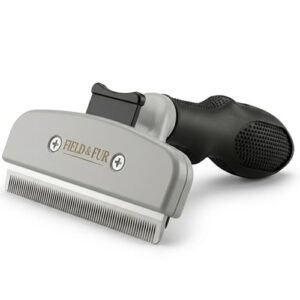 Field & Fur Dog Deshedding Tool, Undercoat Brush for Dogs & Cats, Removes Loose Fur, One-Click Release, Heavy Shedding Grooming Tool for Goldendoodles, Long Hair & Double Coats
